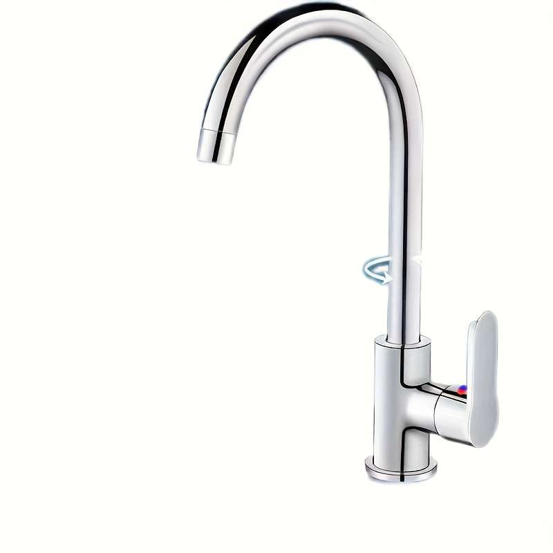 1pc Single Hole Copper Kitchen Faucet Kitchen Faucet Sink Vegetable Washing Basin Stainless Fine