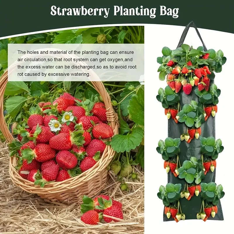8Hole Hanging Strawberry Planting Bag