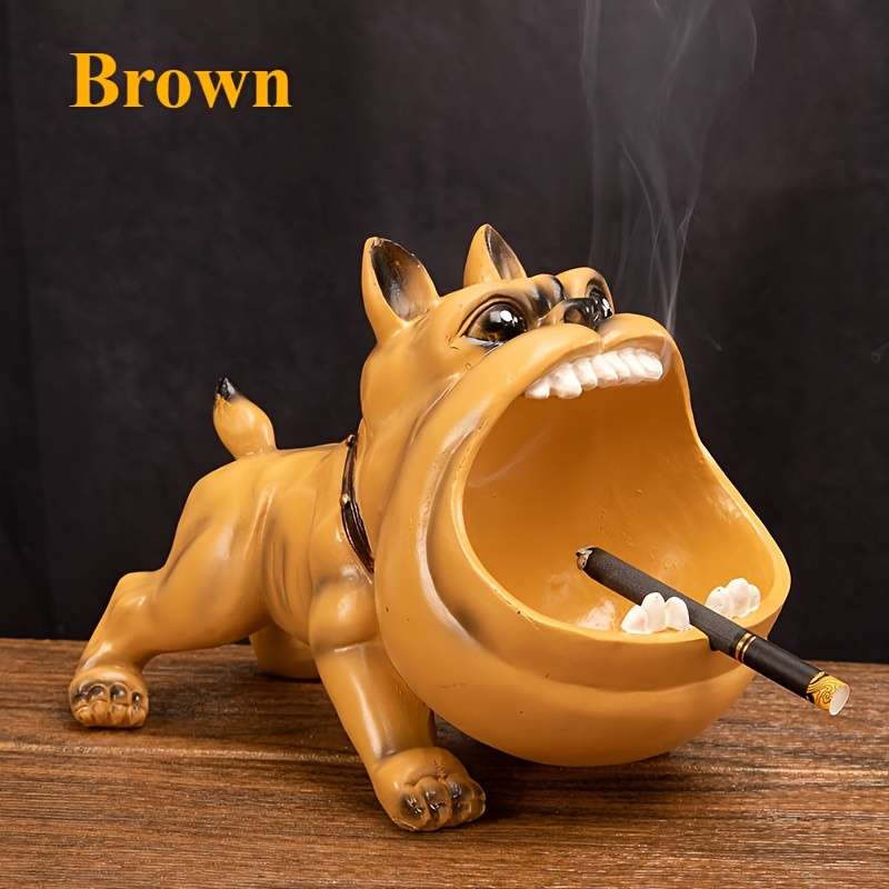 1pc A New Oversized Artistic Bully Dog Ashtray That Is Windproof And Resistant to Flies an Idea