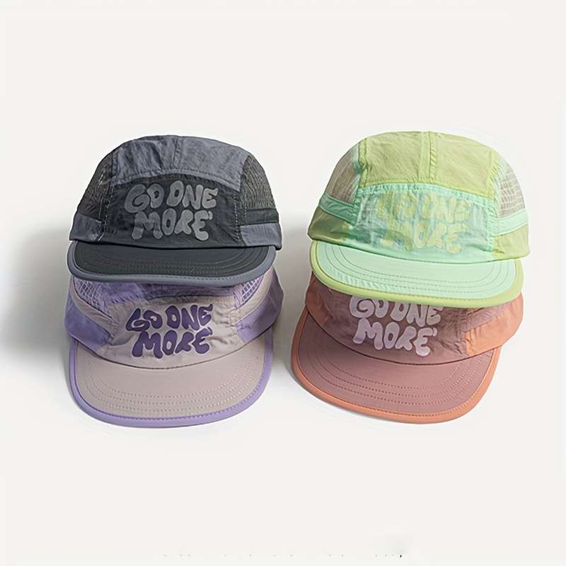 1pc Breathable Mesh Baseball Cap Quick-Dry Sun-Protective with Adjustable Strap GOD ONE MA