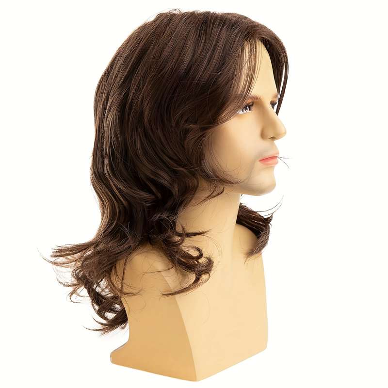 1Pc Dark Brown 55.88cm Fashion Design Wig