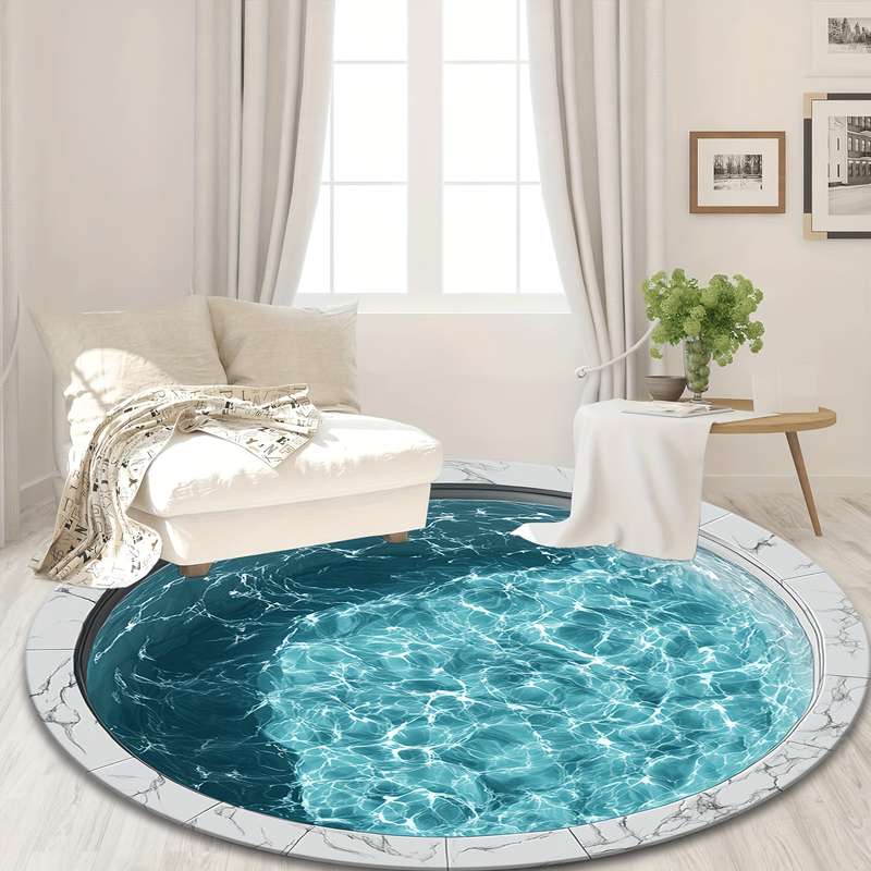 1Pc Round 59x59inch 150x150cm Floor Mat