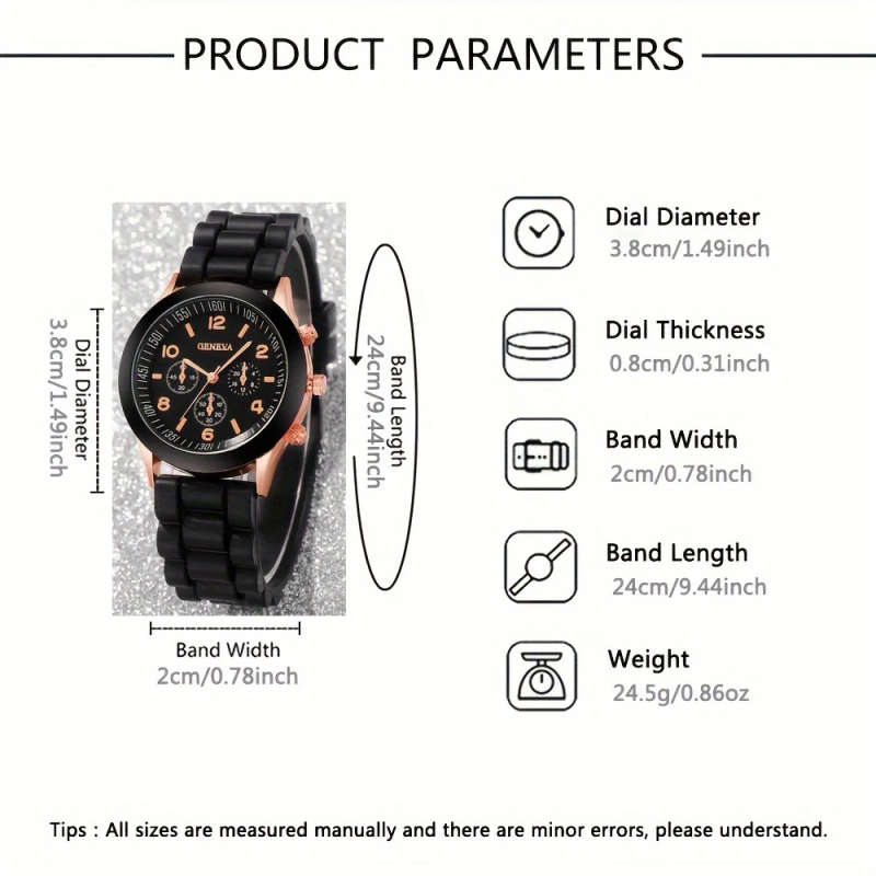 5pcs set Fashionable Women's Sports Quartz Watch Suitable for Business Wear Color Sent Randomly