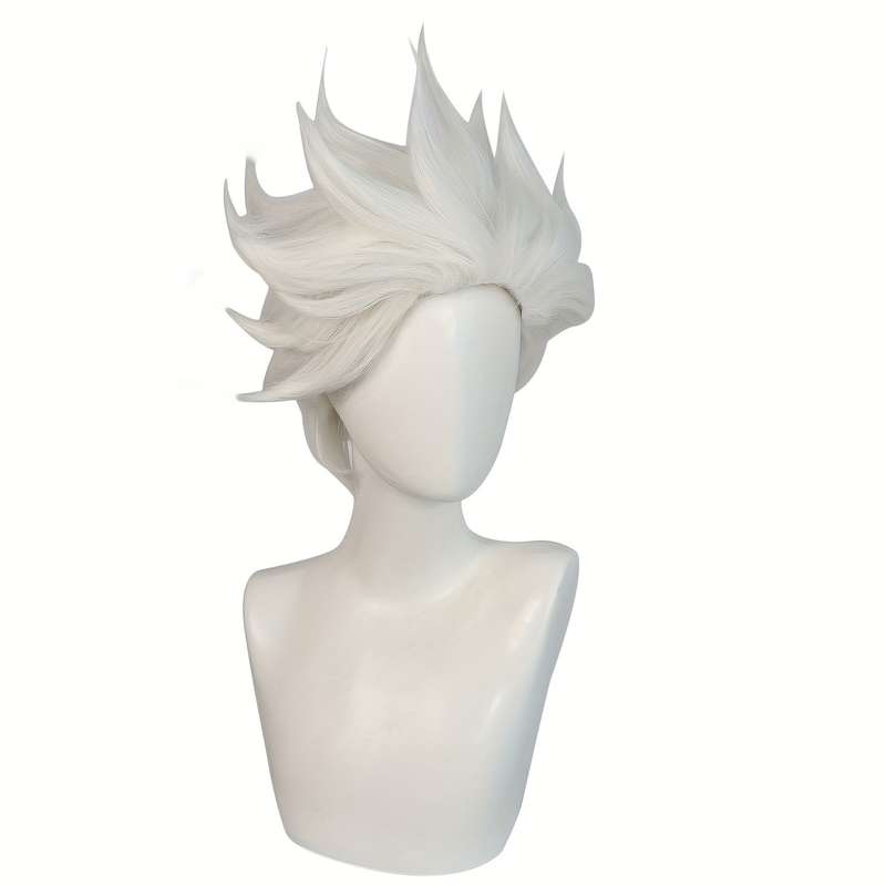 1Pc White 30.48cm Fashion Design Wig