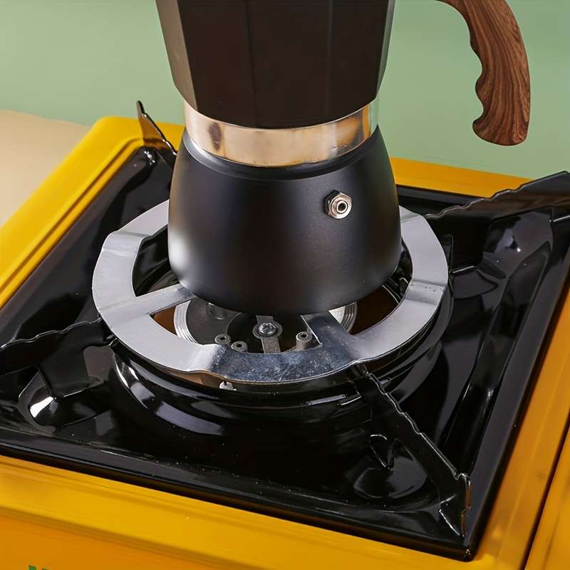1pc WIEZ Stainless Steel Coffee Pot Holder Versatile Mocha Espresso Machine Stand for Gas Stove