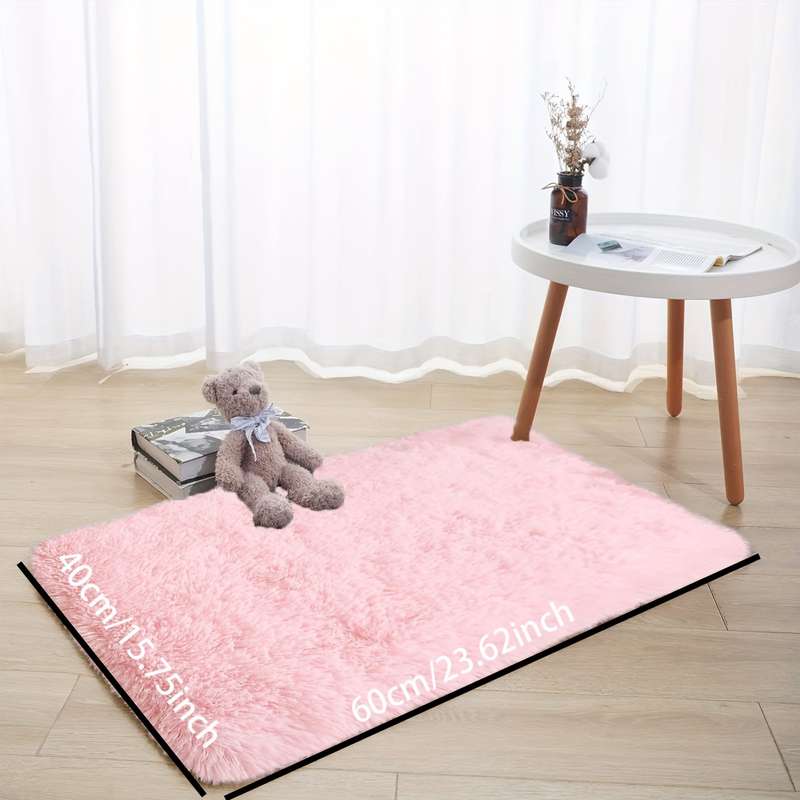 1Pc Pink 200x200cm 78.74x78.74inch Floor Mat