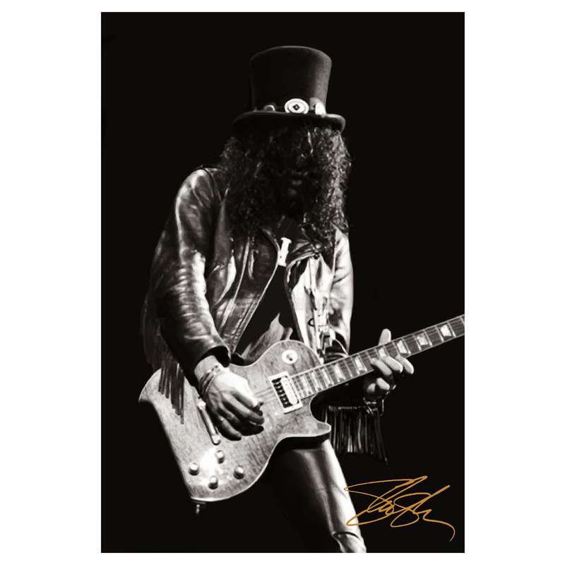 1pc Slash HD Canvas Print Poster Iconic Guitarist with Top Hat Frameless Wall Art for Living Roo