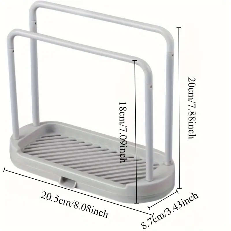 1pc Space-Saving Kitchen Organizer Multi-Functional Quick-Dry Sponge Cloth Stand Durable Plastic Ide