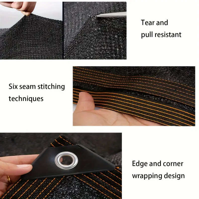 1pc 3x4m Courtyard Rectangular Sunshade Net Breathable Square Sunshade Suitable for Balconies Garage
