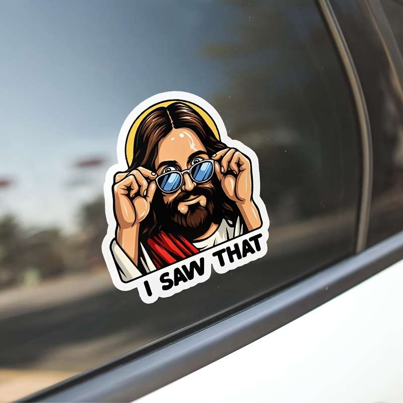 1 Piece  12.7 cm Jesus Christian Themed Stickers