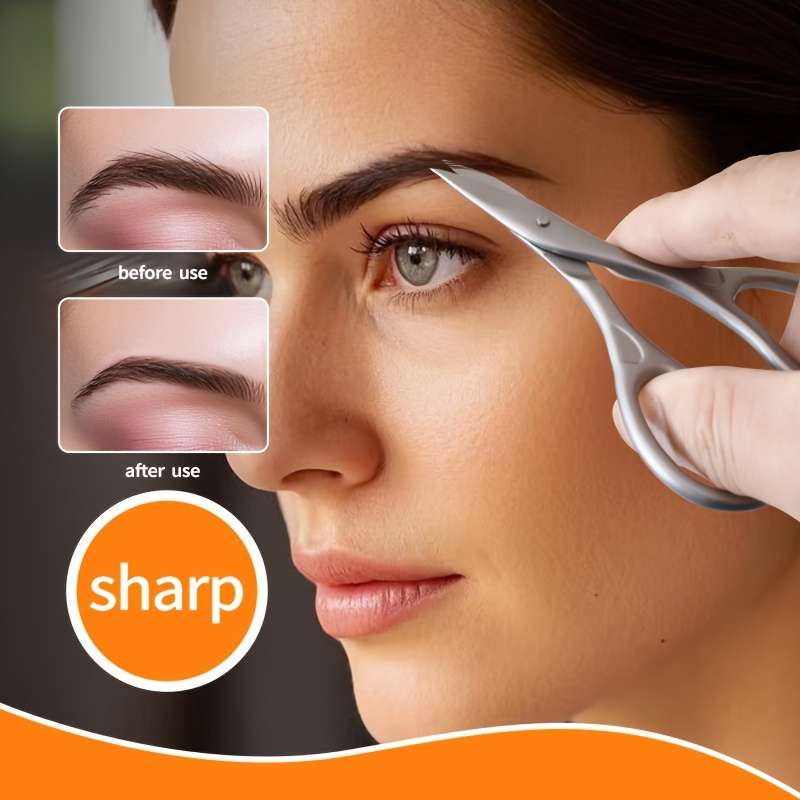 1pc Professional Stainless Steel Nail Scissors Curved Ergonomic Design for Precision Cutting
