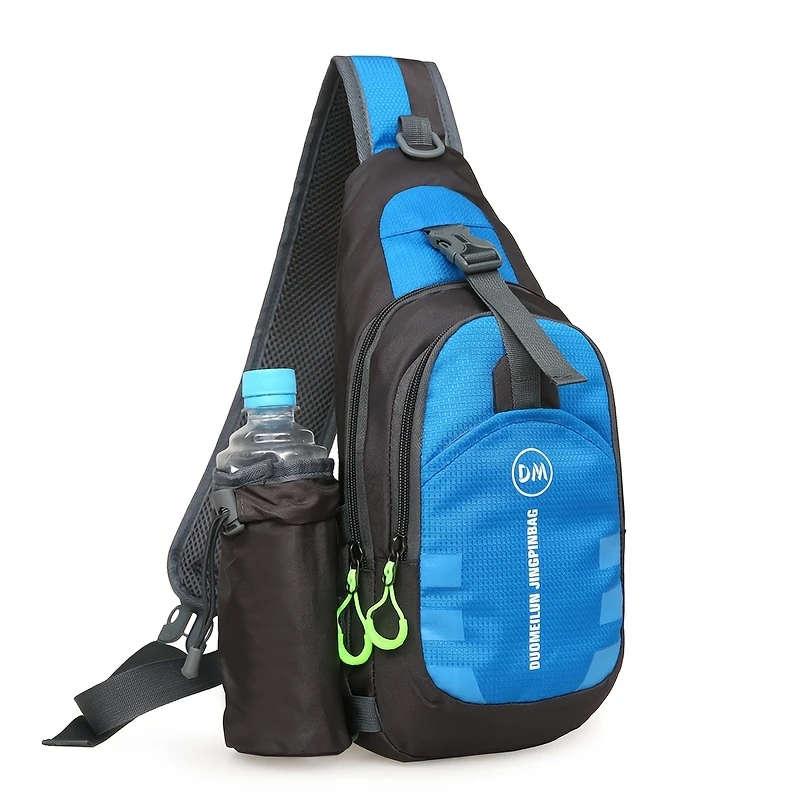 1pc Stylish Nylon Sling Bag Large Capacity Lightweight for Sports Fitness Casual Crossbody with Zip
