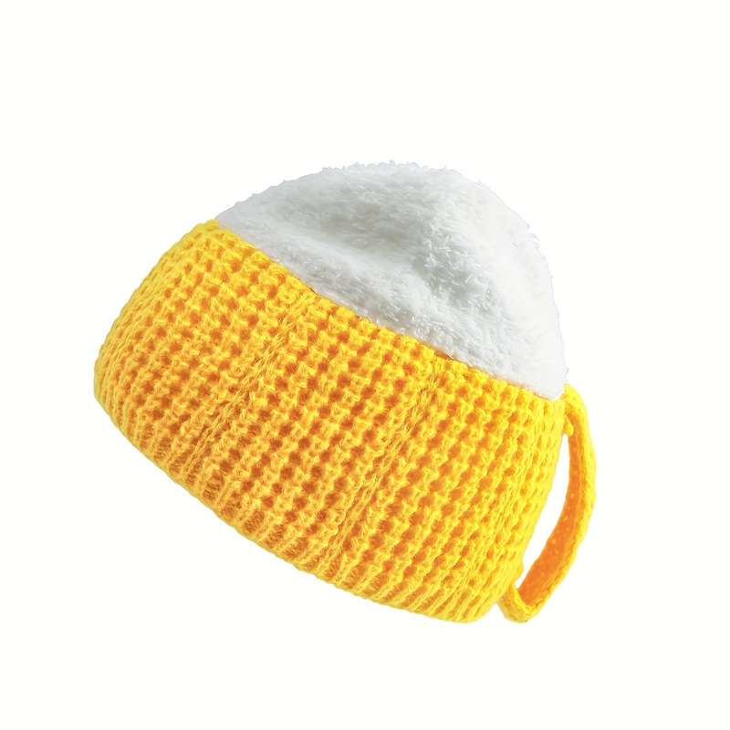 1pc Knitted Fun Hat for Men And Women a Cool Gift for Beer Enthusiasts Perfect for Birthdays Chr