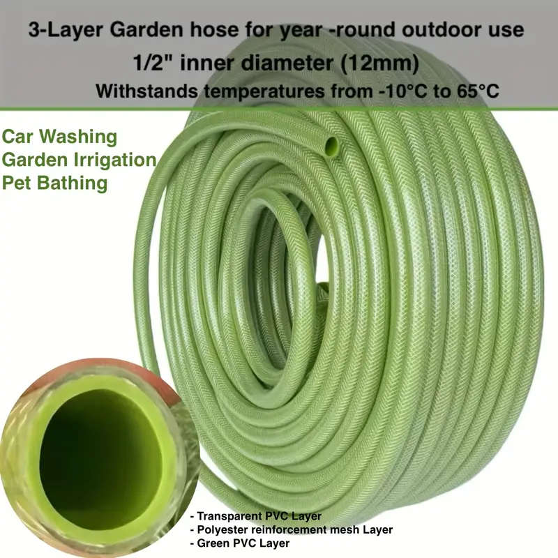 1 x Apple Green 3-Ply Garden Hose