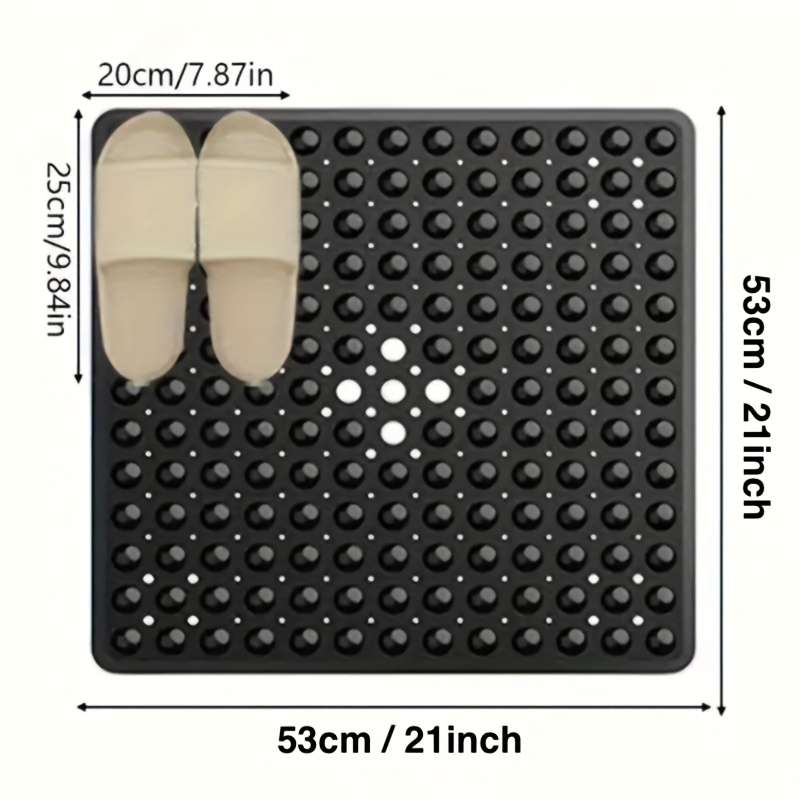1Pc Light Blue 53x53cm Floor Mat