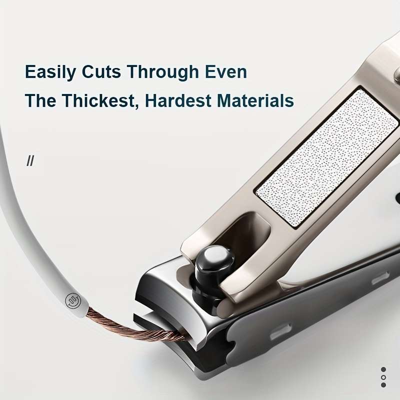 1pc Modern Nail Clipper with Sharp Edges Thick Stainless Steel Toenail and Fingernail Trimmer