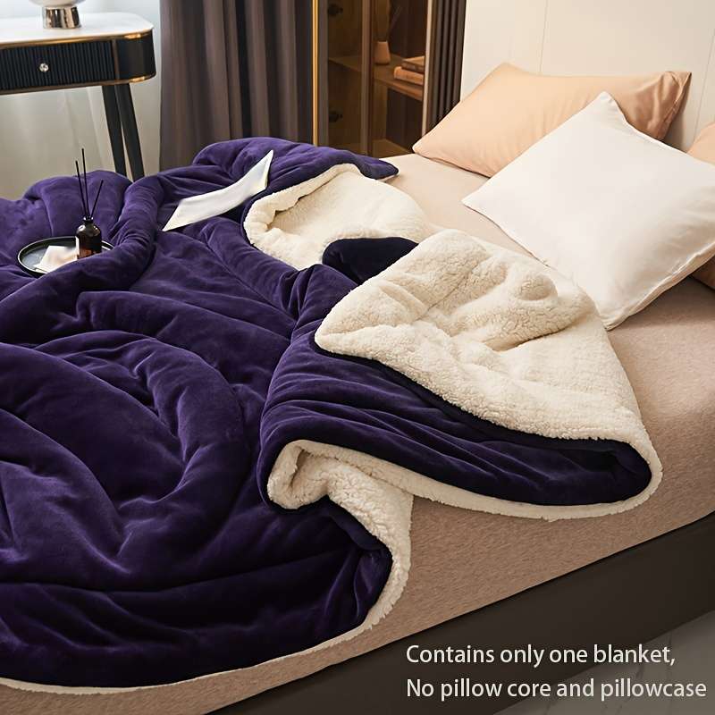 1ps Blanket Color Deep Purple size 200x230cm