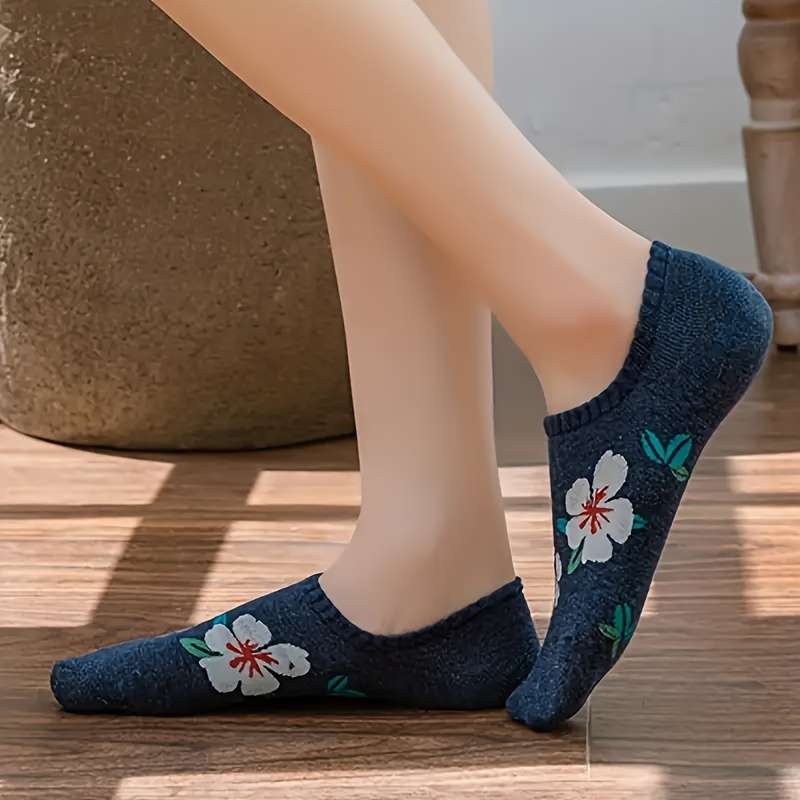 5 Pairs Of Mixed Colors One Size High Elastic Socks