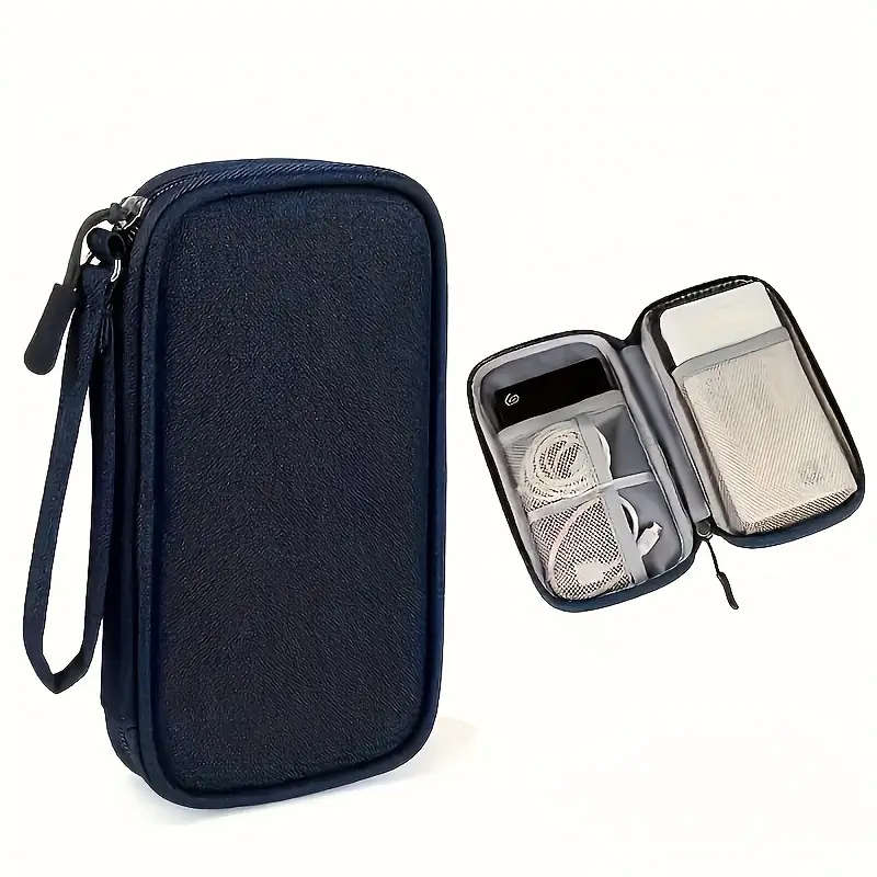 1pc Portable Electronics Organizer Bag Lightweight Travel Storage Pouch