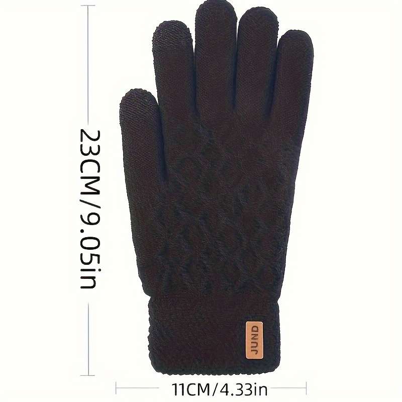 3 Pairs Mixed Black Gray Navy Blue Warm Gloves