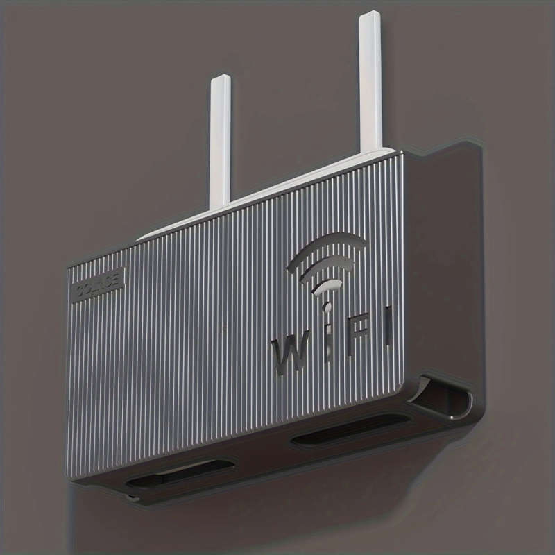 1Pc Wall Mounted Router Tv Top Box Storage Shelf No Drill