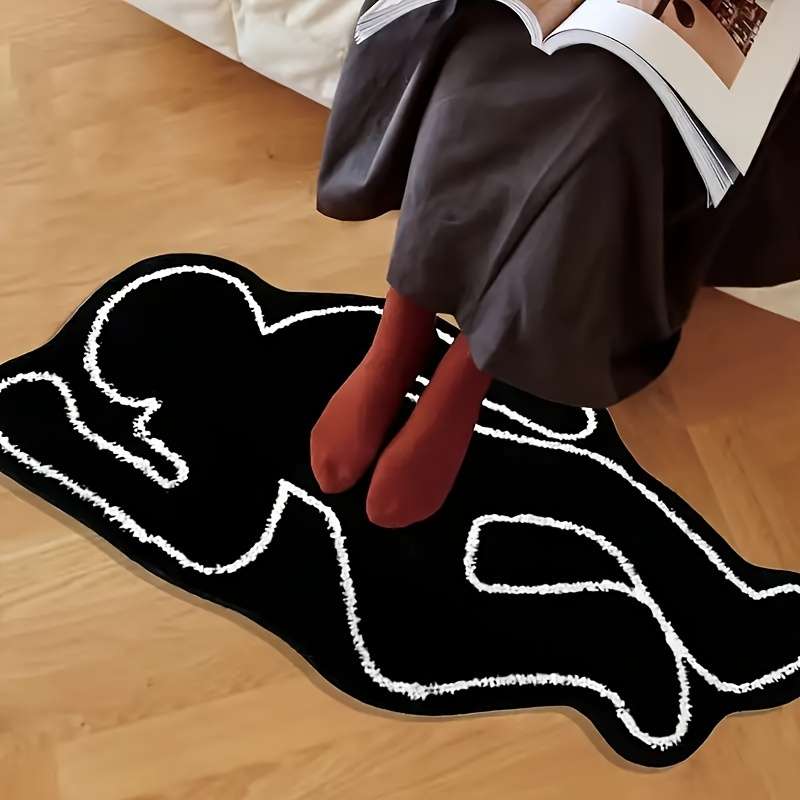 1Pc 60x140cm 23.6x55.1inch BlackBody Floor Mat