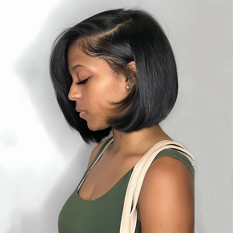 1Pc Black 35.56cm Fashion Design Wig