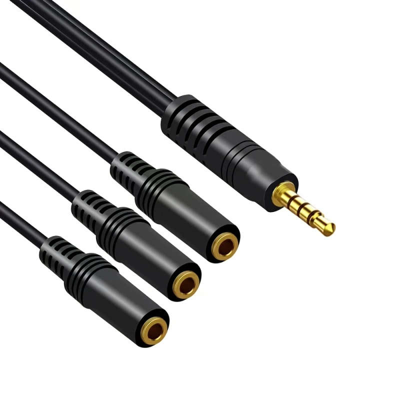 1pc 3.5Mm 1-To-3 Audio Cable Computer Mobile Phone Headset Extension Av Cable