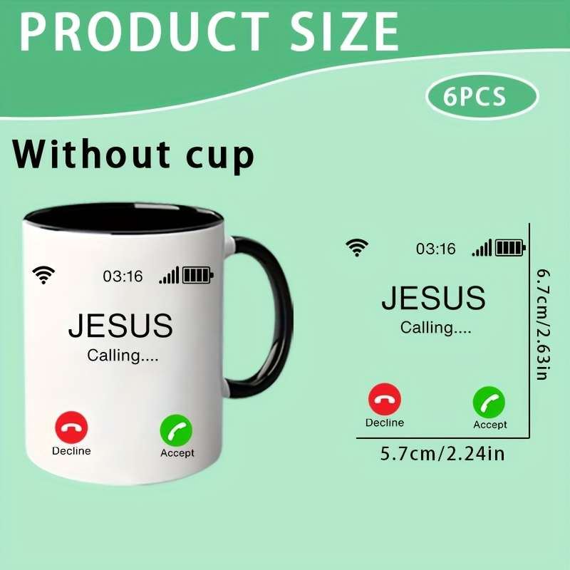 1pc Jesus Is Calling Jesus Christian Themed Stickers
