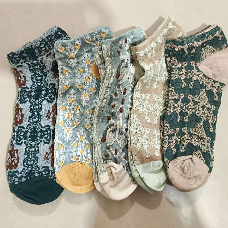 5 Pairs Mixed Color One Size High Elastic Socks