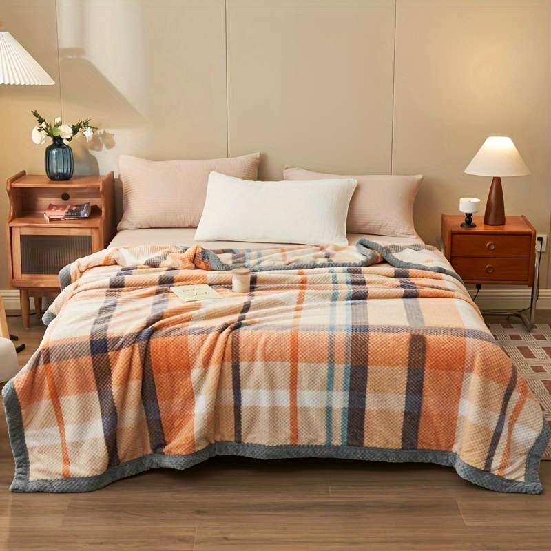1ps Blanket Color Large Square Blue size 120.14cmx200.15cm