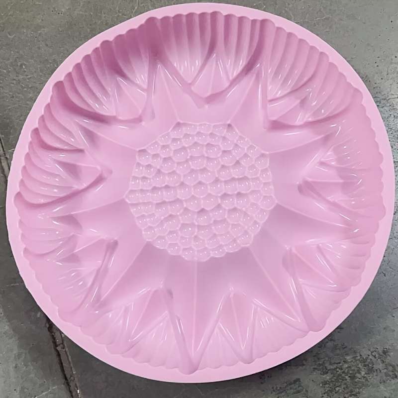 1pc Large Silicone Sunflower Shape Pastry Cake Mold Baking Tools Kitchen Accessories Random Col