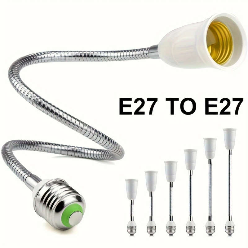1pc E27 Door and Window Adapter 85-285V 50cm Converter Lamp Interrupter Base Converter with Lighting