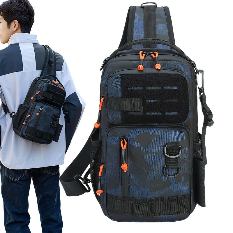 1pc Chest Bag New Large Capacity Outdoor Men's Chest Bag Shoulder Bag Men's Multi functional Fashion