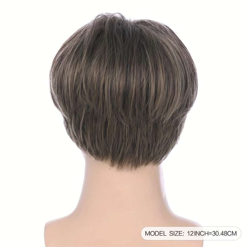 1Pc Brownness 30.48cm Fashion Design Wig