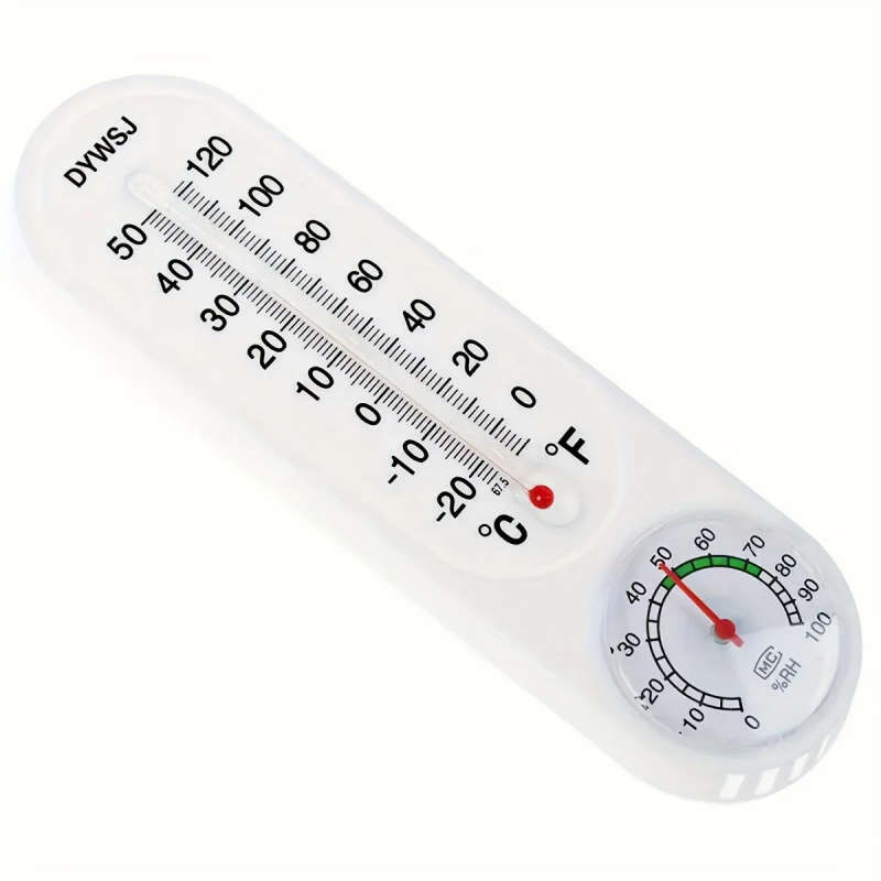 1pc 9Inch Wireless Indoor/Outdoor Thermometer Hygrometer Wall Mount Large Digital Display Accurate
