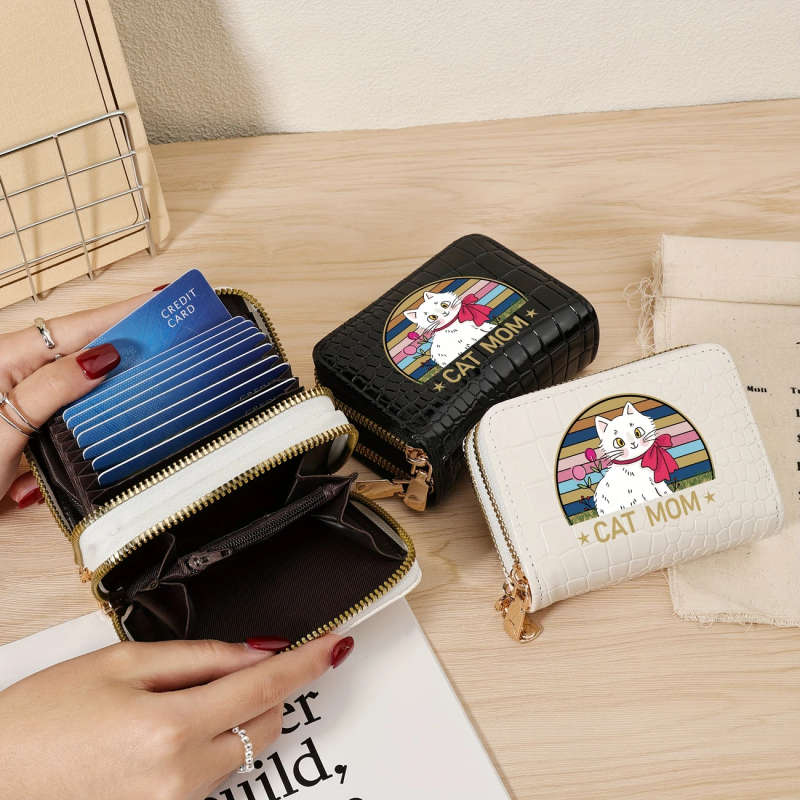 Fashionable Cute Cat Print Women's Short Wallet