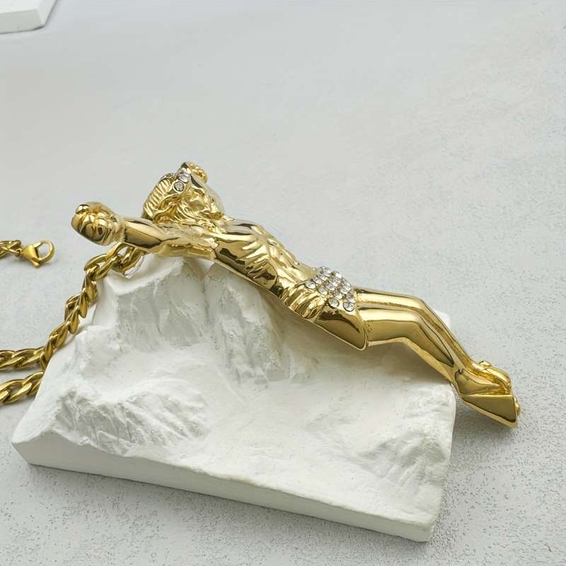 1 Piece Silvery Jesus Theme Pendant