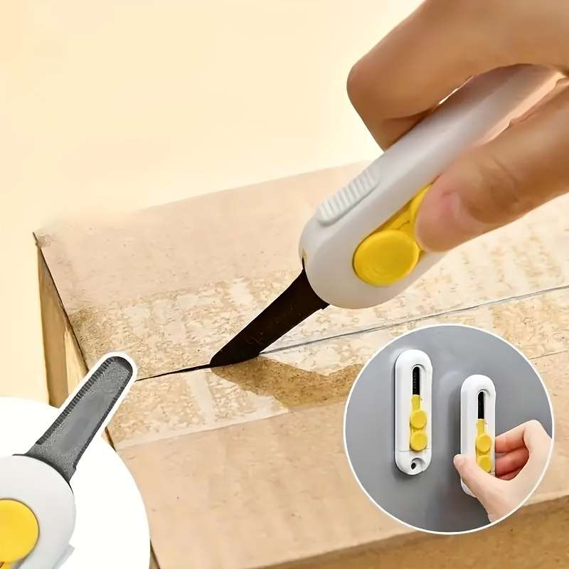 1pc Compact Portable Unboxing Tool Adjustable Metal Spear Point Blade Ideal