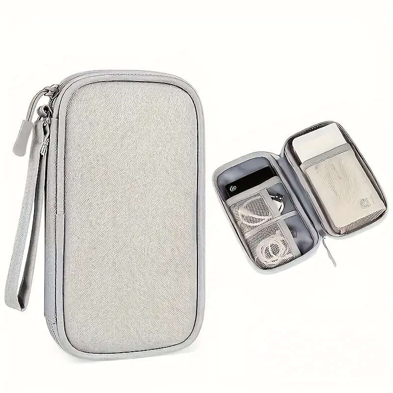 1pc Portable Electronics Organizer Bag Lightweight Travel Storage Pouch