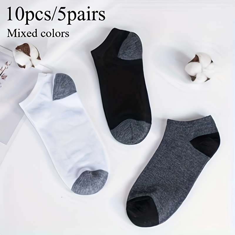 5 Pairs White One Size High Elastic Socks