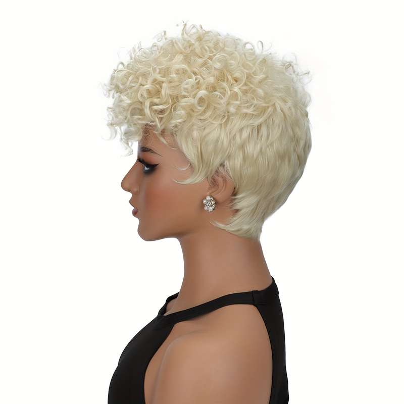 1Pc Black 20.32cm Fashion Design Wig