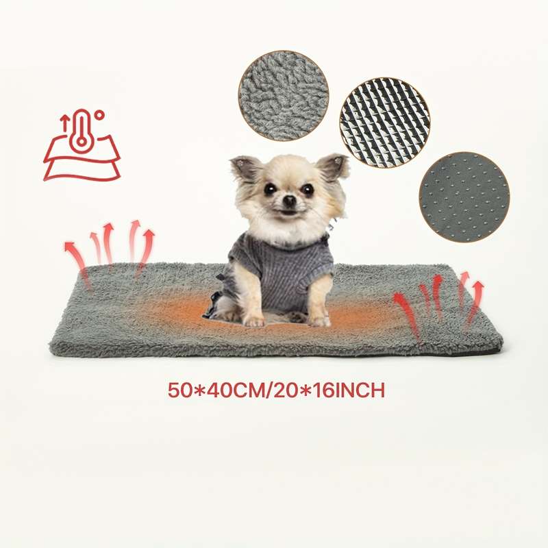 1PC Pet Mat Light Grey Size 70x50cm 28x20IN