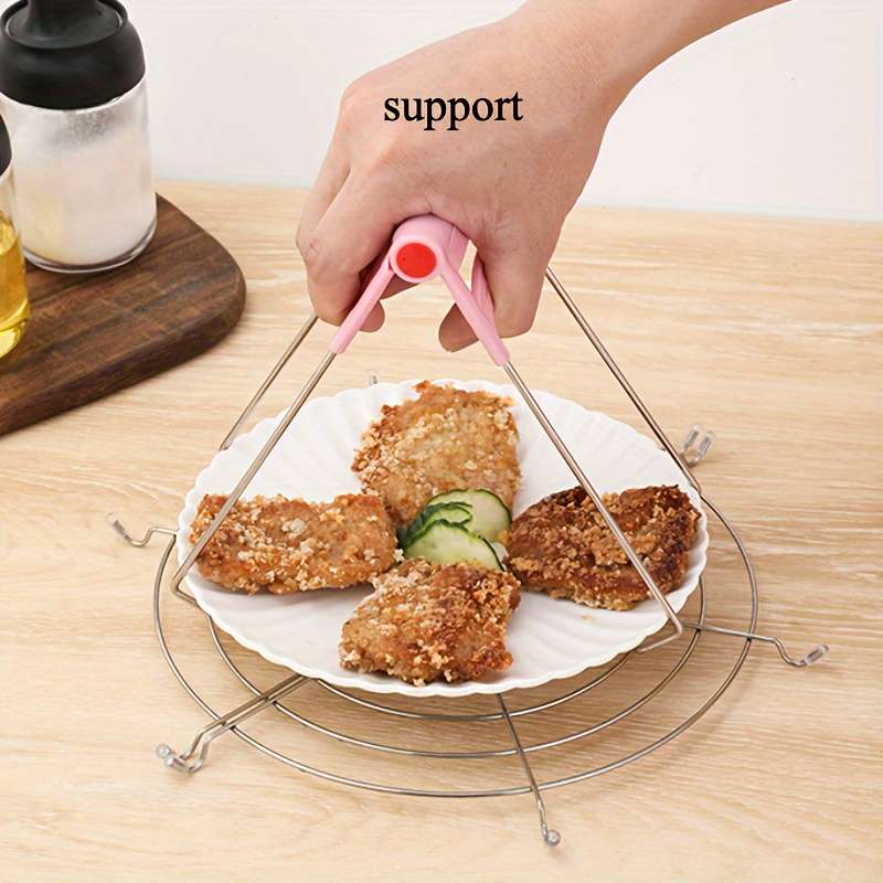 1pc Durable 304 Stainless Steel Kitchen Rack Ideal for Grilling Frying Steaming   Easy to Clea