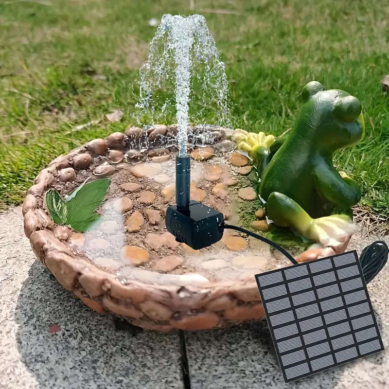 1pc 1.5W Mini Outdoor Solar Fountain Pump DIY Set No Electricity Required Suitable for Fish Ponds Ga