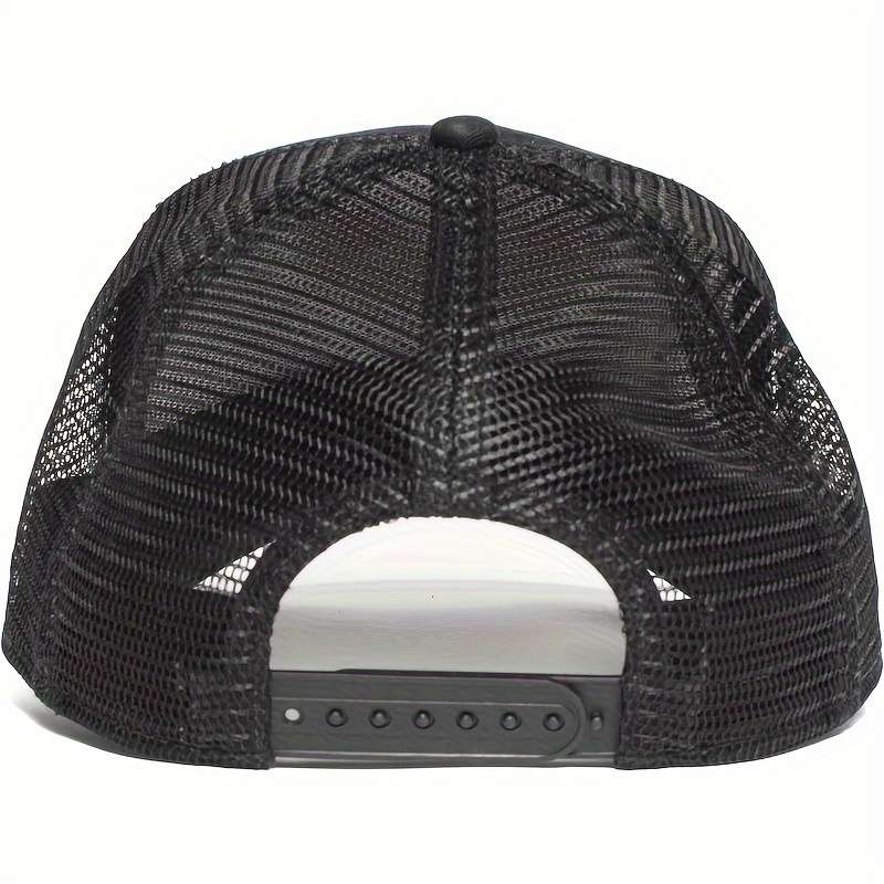 1pc Pink Panther Embroidered Baseball Cap Unisex Lightweight Mesh Trucker Hat for Outdoor Spo