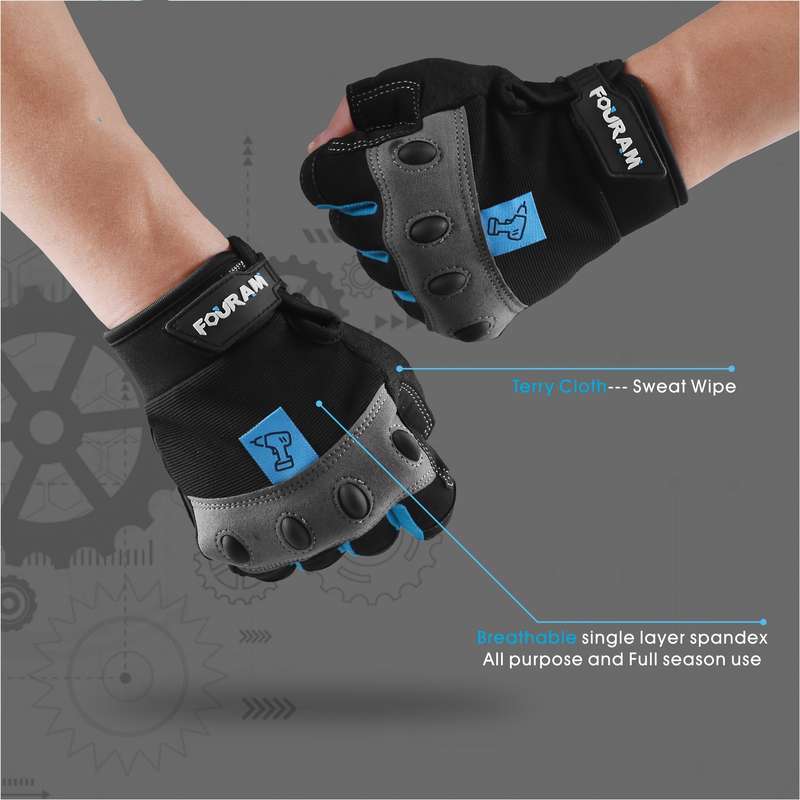 1 Pair Blue Size XL Outdoor Sports Gloves
