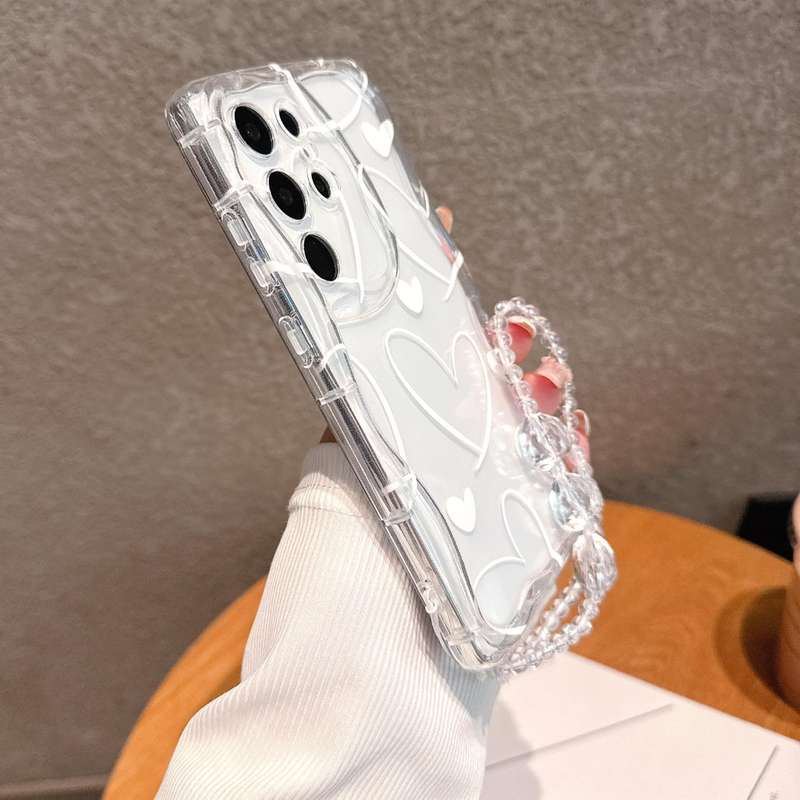 1pc Transparent White For Samsung Galaxy A36 Phone Cases