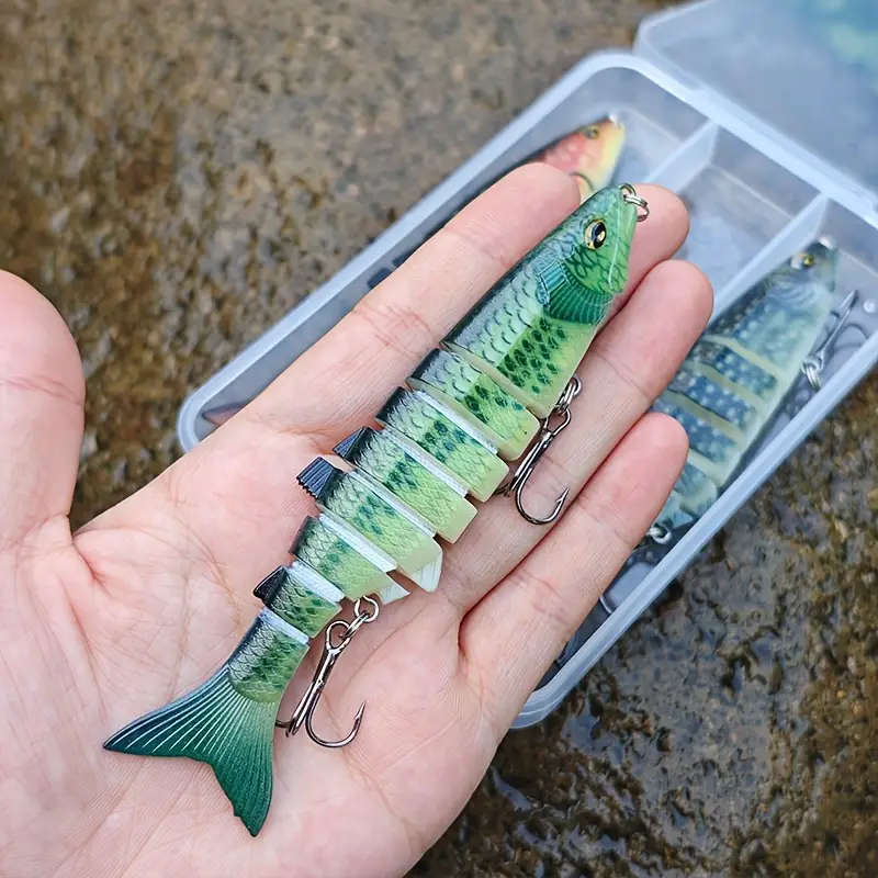 3pcs LureMaster Multi-Joint Fishing Lures Set ABS Hard Bait with UV Reflective Coating Assorted