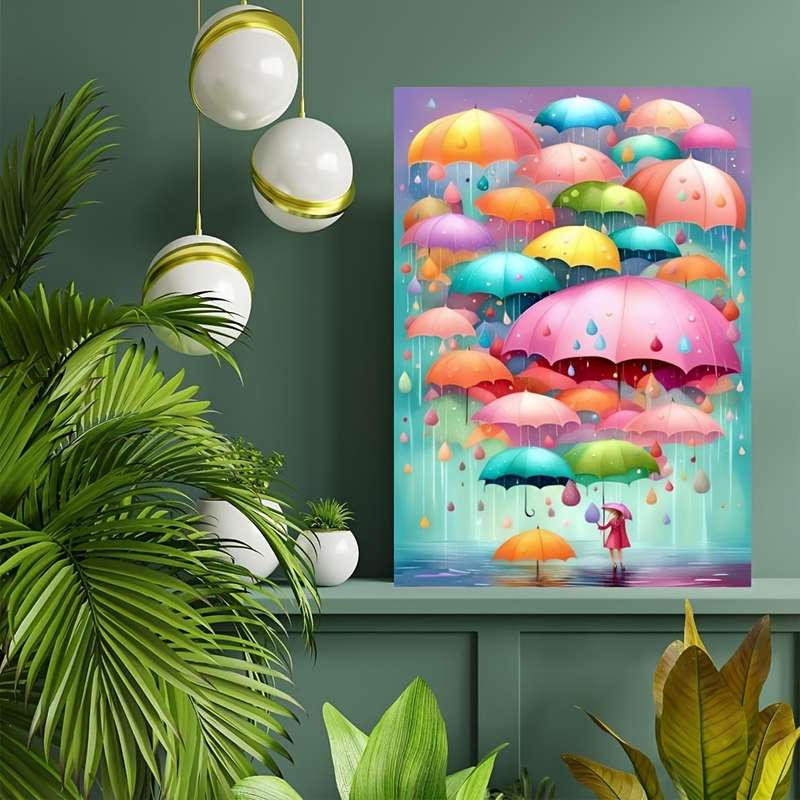 1000pcs Colorful Umbrella Puzzle Vibrant DIY Brain Teaser for Adults Family Fun